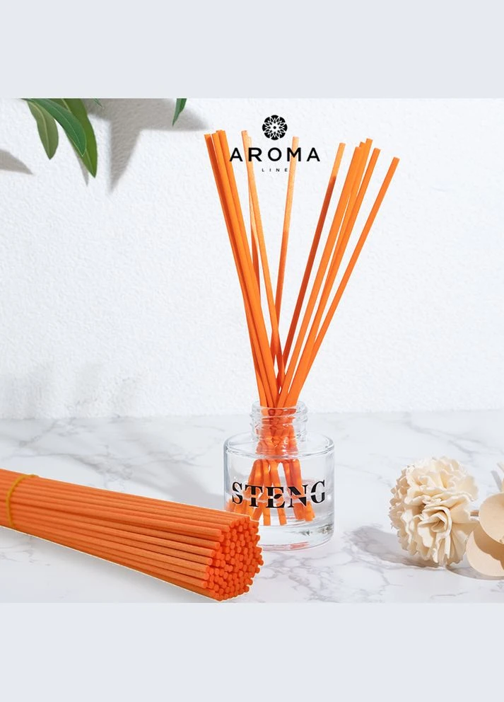 Фибровые палочки для аромадифузора оранжевые 10 шт Aroma (316648475)