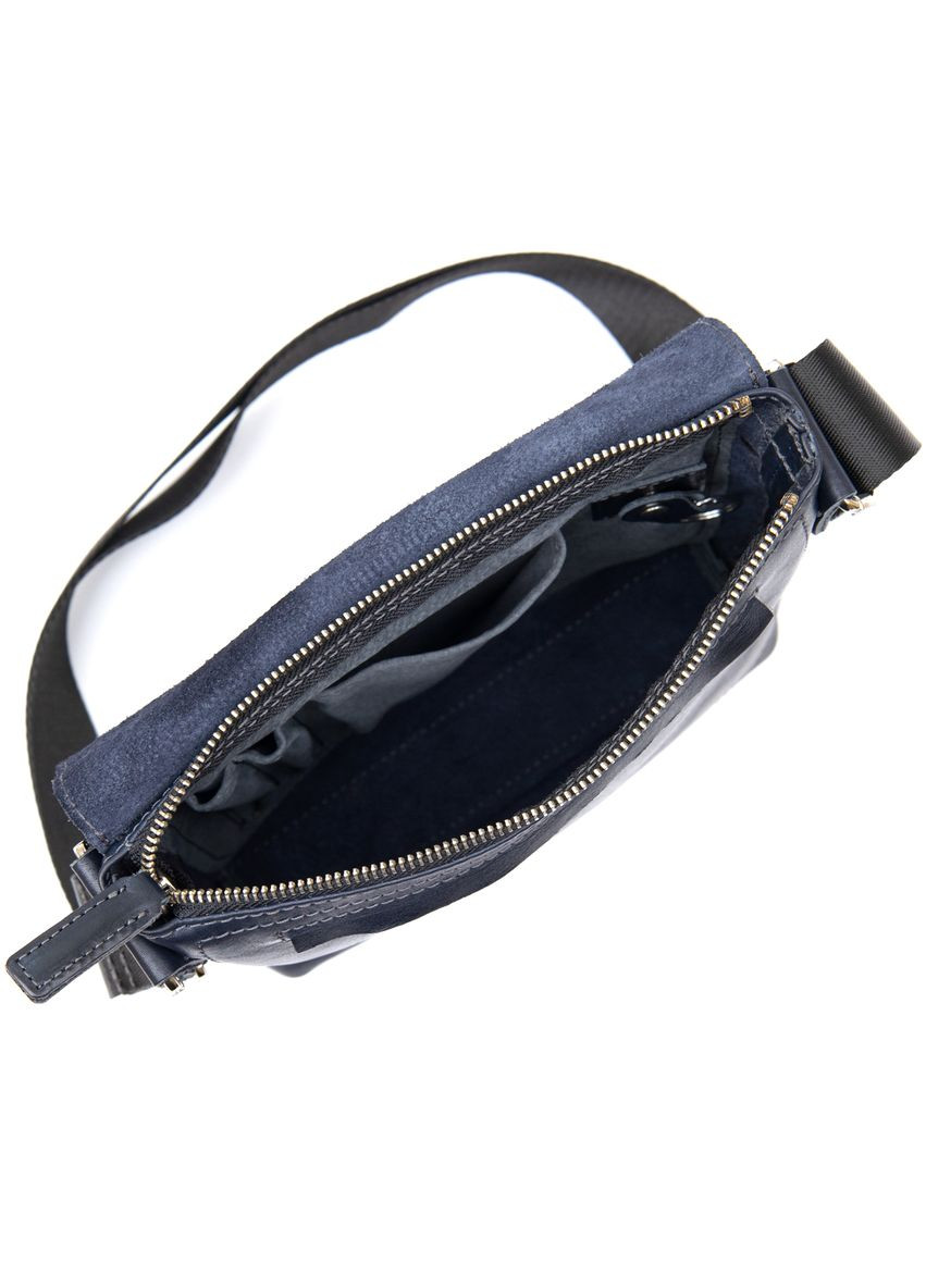 Сумка чоловіча через плече шкіряна 11433 Темно-синій Grande Pelle (302008874)