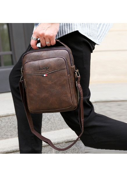 Чоловіча сумка планшетка шкіра темно-коричнева ProDobro (364190597)