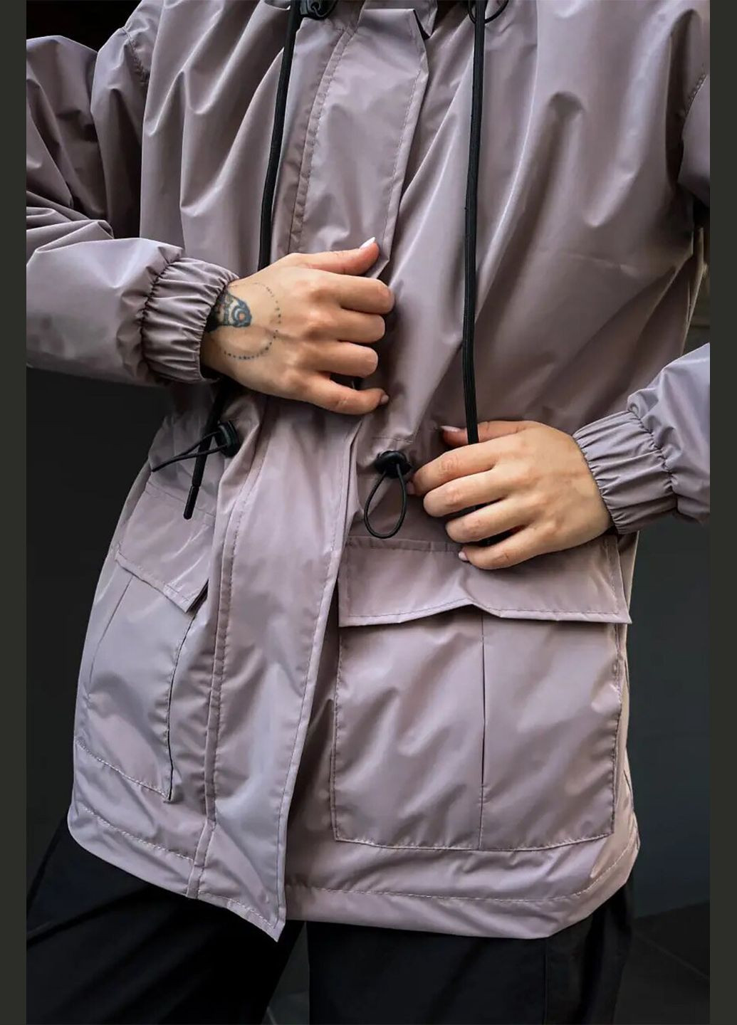 Жіноча вітровка кольору капучино Reload (317310384}