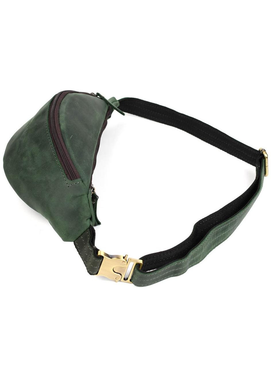 Сумка на пояс через плечо мужская кожаная Зеленый 35632 LIMARY (334673938)