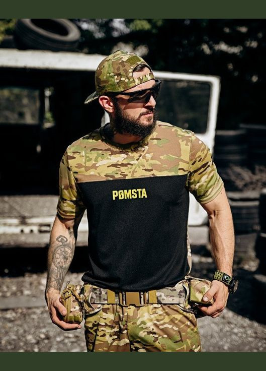 Тактичний літній чоловічий костюм з принтом футболка+шорти мультикам Freedom