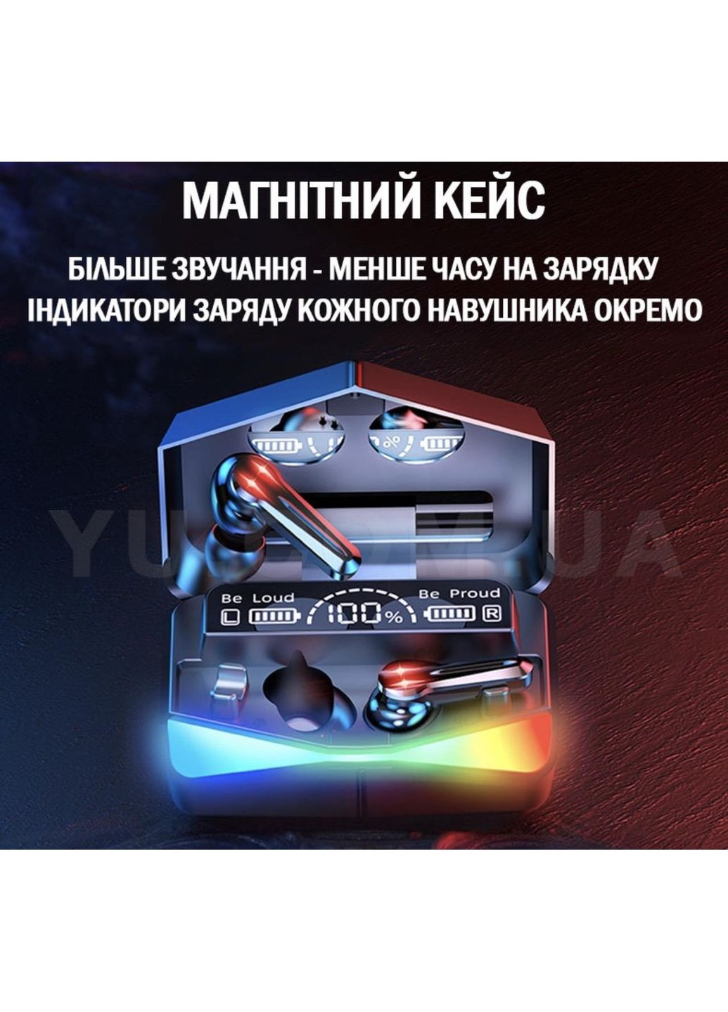 Бездротові ігрові навушники M28/ Навушники з зарядним кейсом, мікрофоном і сенсорами/ Навушники геймерські TWS (367401946)