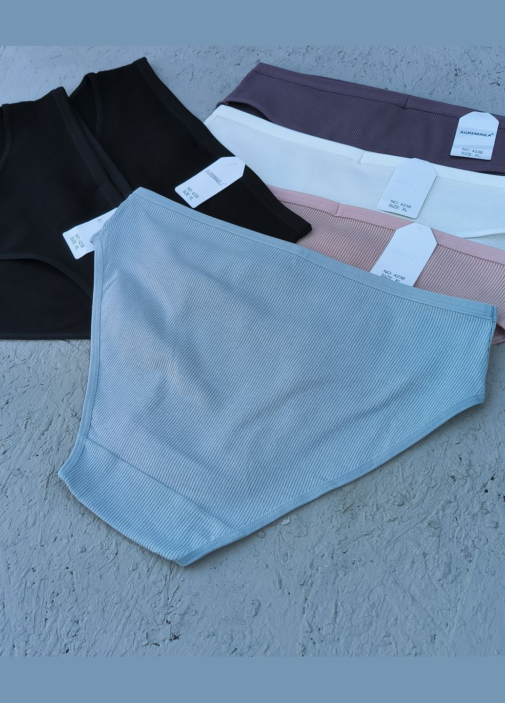 Набір 6 шт трусики сліпи в рубчик Agremaila (331150425)