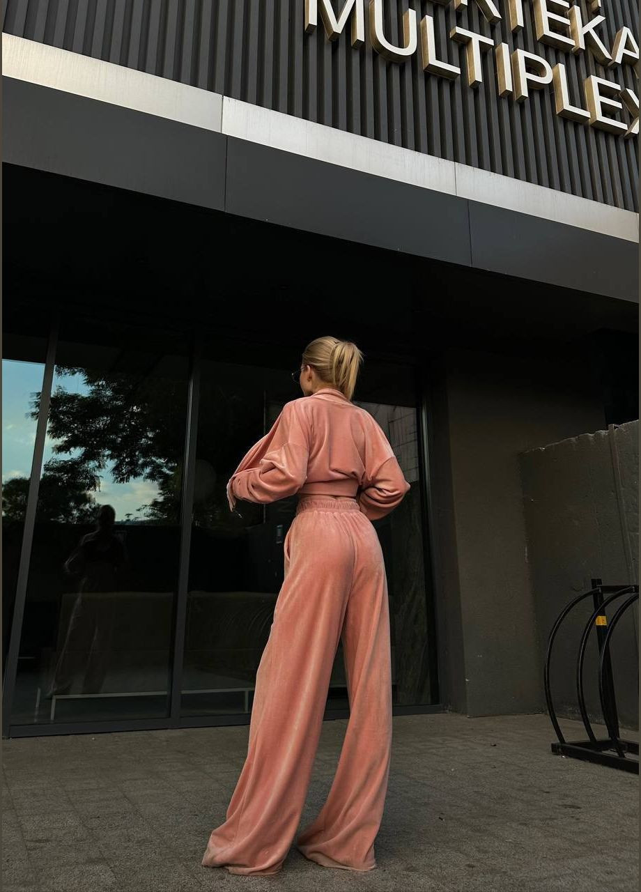 Жіночий спортивний костюм велюр для прогулянок та активного відпочинку комфортний New Trend (304647084)