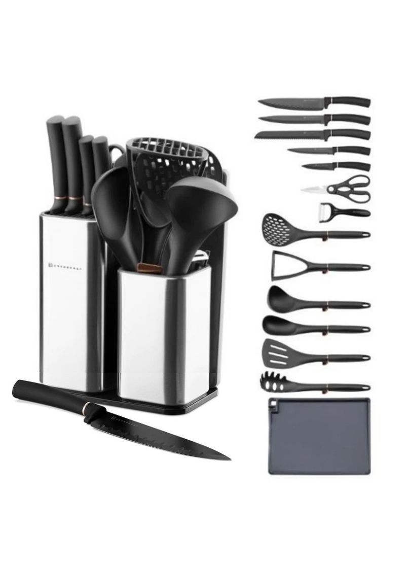 Набір ножів + кухонні прилади і обробна дошка EB3615 Edenberg комбінований,