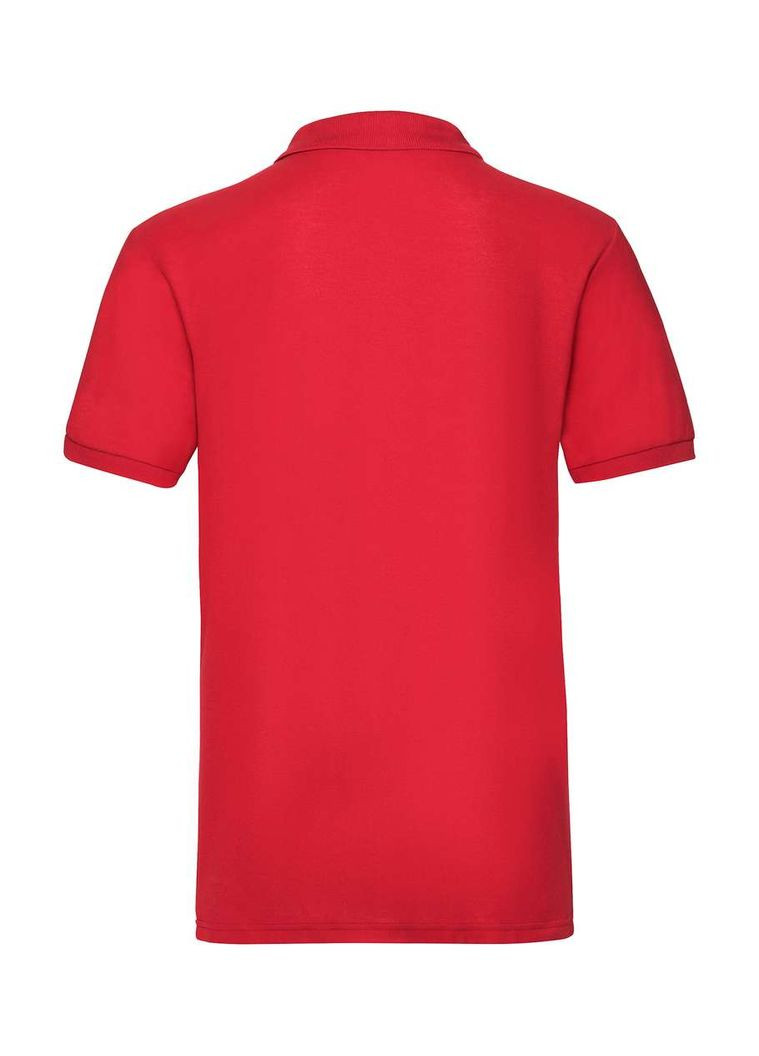 Красная футболка поло мужская 65/35 pocket polo красный (063308040s) с коротким рукавом Fruit of the Loom