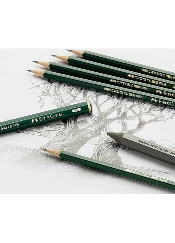 Чорнографитный карандаш 9000 JUMBO НВ (25478) Faber-Castell (375776158)
