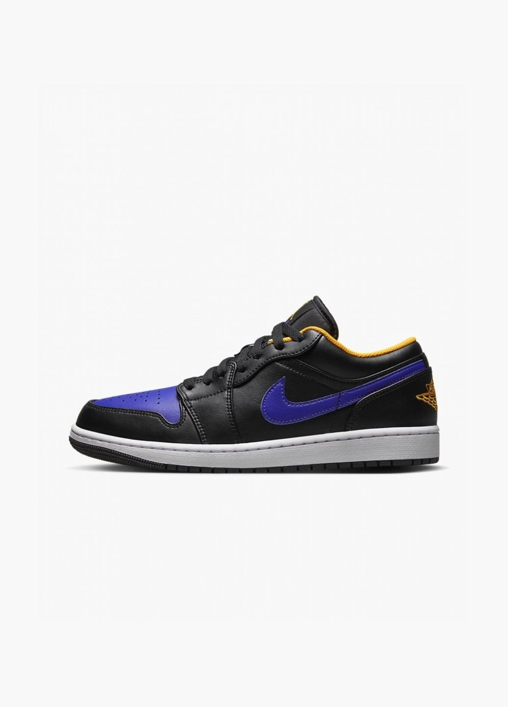 Чорні кросівки чоловічі air jordan 1 low black 553558-075 Nike