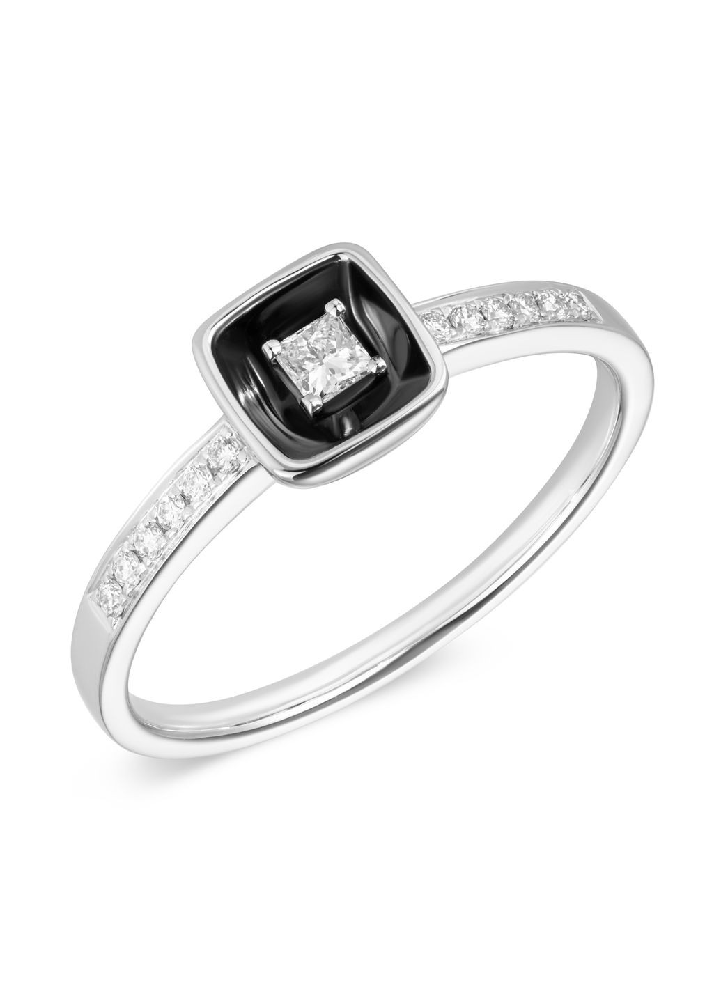 Перстень з діамантом і чорним родієм Zarina (333834289)