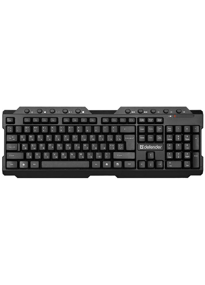 Клавиатура беспроводная Element HB195 UA, черная, мультимедиа Defender (316466370)