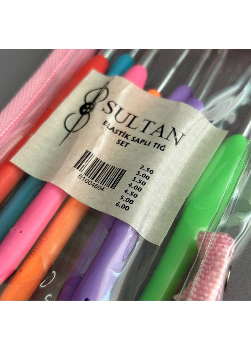 Набор алюминиевых крючков для вязания 7 шт (2,5-6мм) - Sultan Крючков (352745932)
