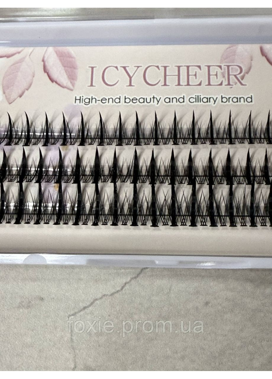 Накладные ресницы с эффектом "кошачий глаз", толщиной 0,07 мм, изгиб С (123шт) No Brand (370589899)