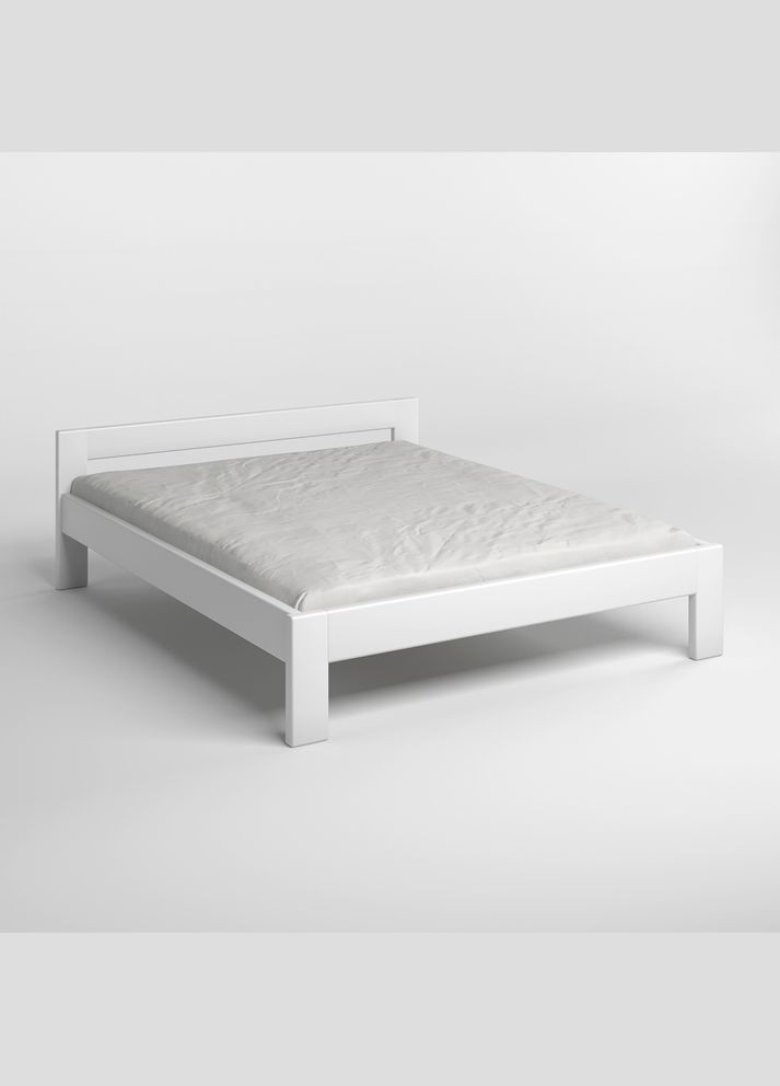 Двоспальне дерев'яне ліжко Делі (RAL9003) 140х200 см (MBG-3898) Mebigrand (368278117)