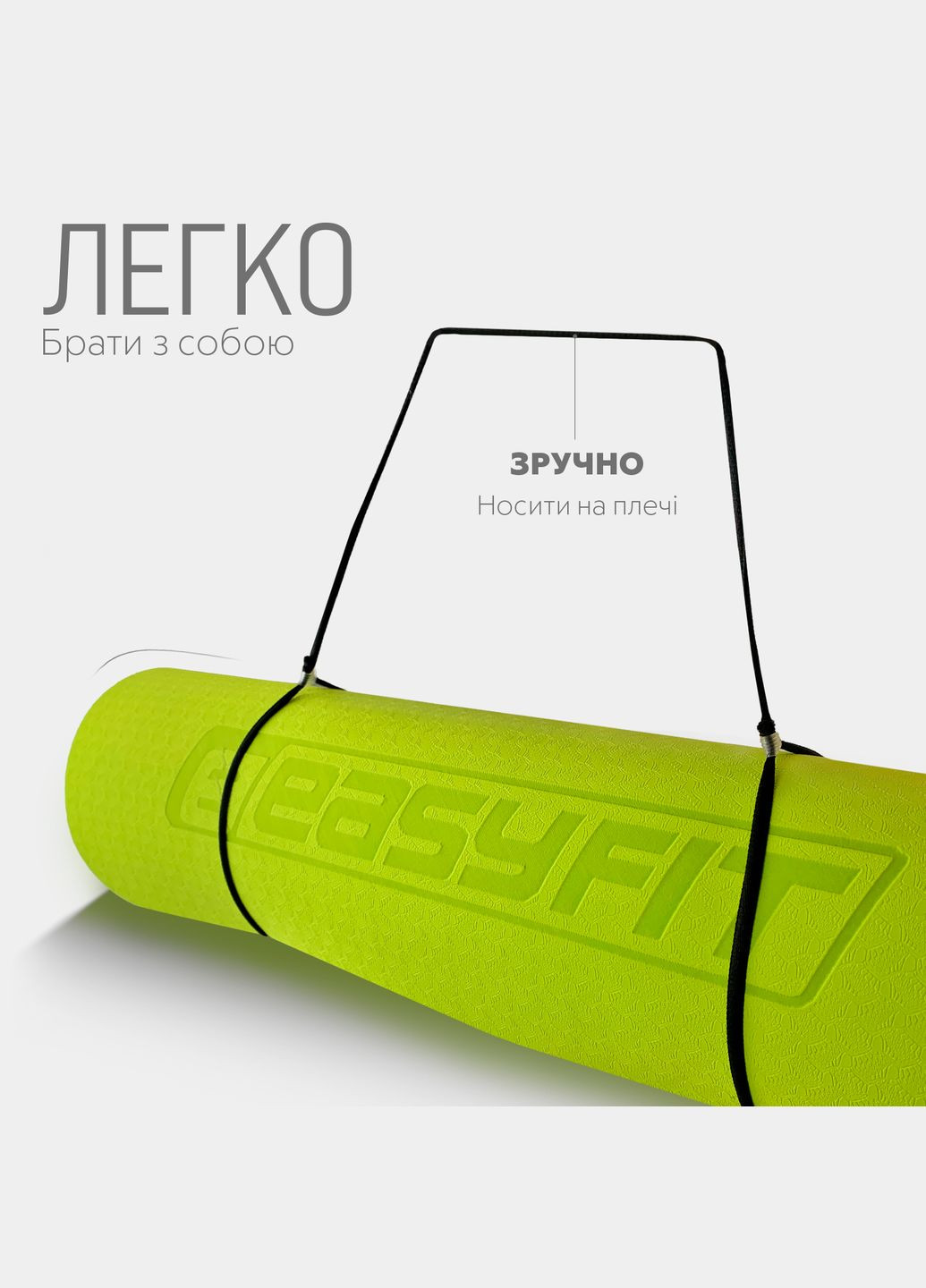 Коврик для йоги и фитнеса TPE+TC 6 мм двухслойный EasyFit (345712605)