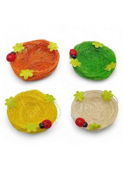 Набір до Великодня «Кольорові кошики - гнізда 4 шт», 6*2 см MIC (361412248)