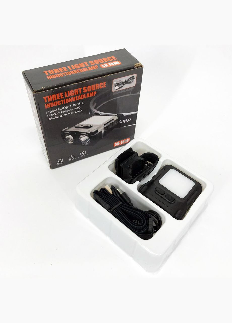 Мощный фонарик светодиодный на голову SH-T808-2XPE-20SMD-white/red, JO-363 Наголовный фонарь Bailong (351485957)