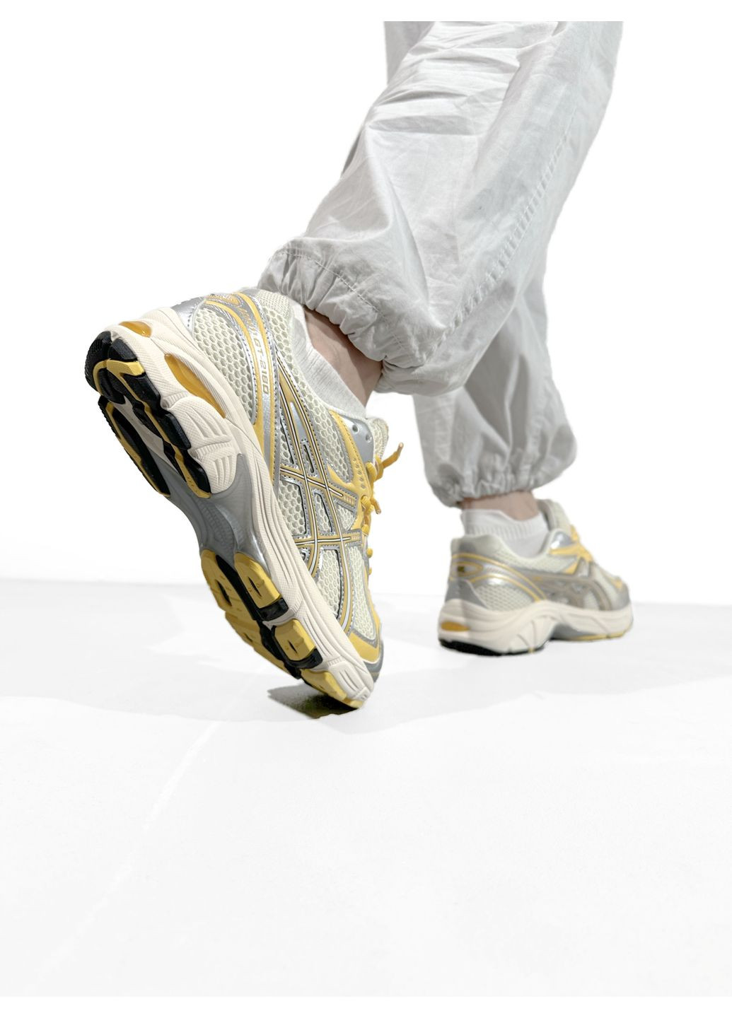 Цветные демисезонные кроссовки мужские asics gt-2160 silver / yellow асикс gt-2160 No Brand