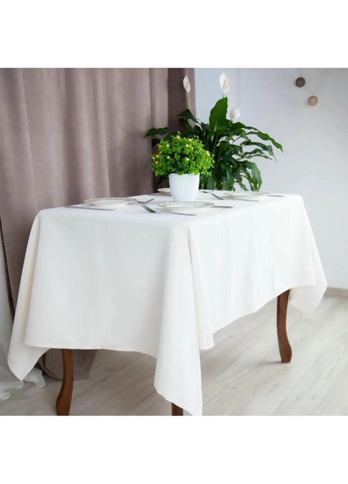 Скатерть водоотталкивающая Aquastop Snowy С-04222-30307 150х150 см снежная ТЕП (319551663)