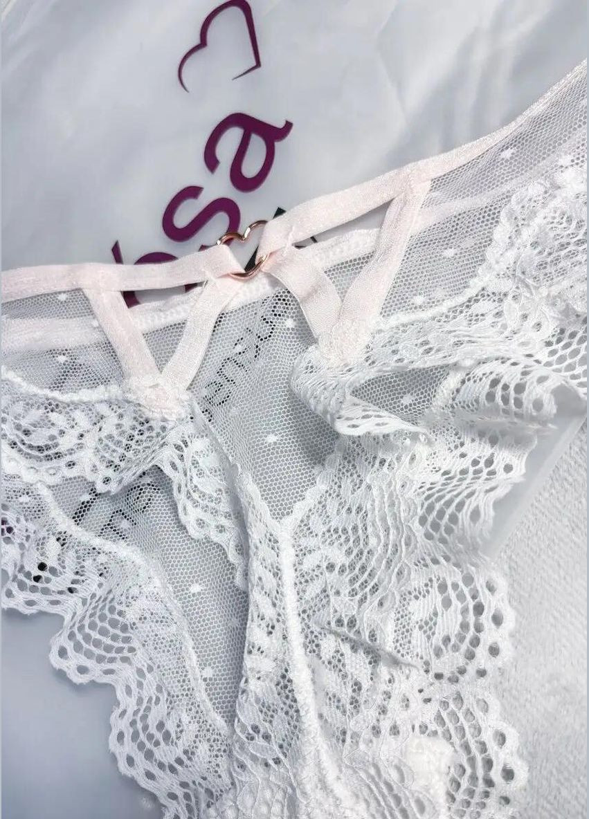 Соблазнительные кружевные трусики стринги с сердечками женское нижнее белье из кружева в мелкий принт сердечком вырезы на бедрах Cindylove (331769757)