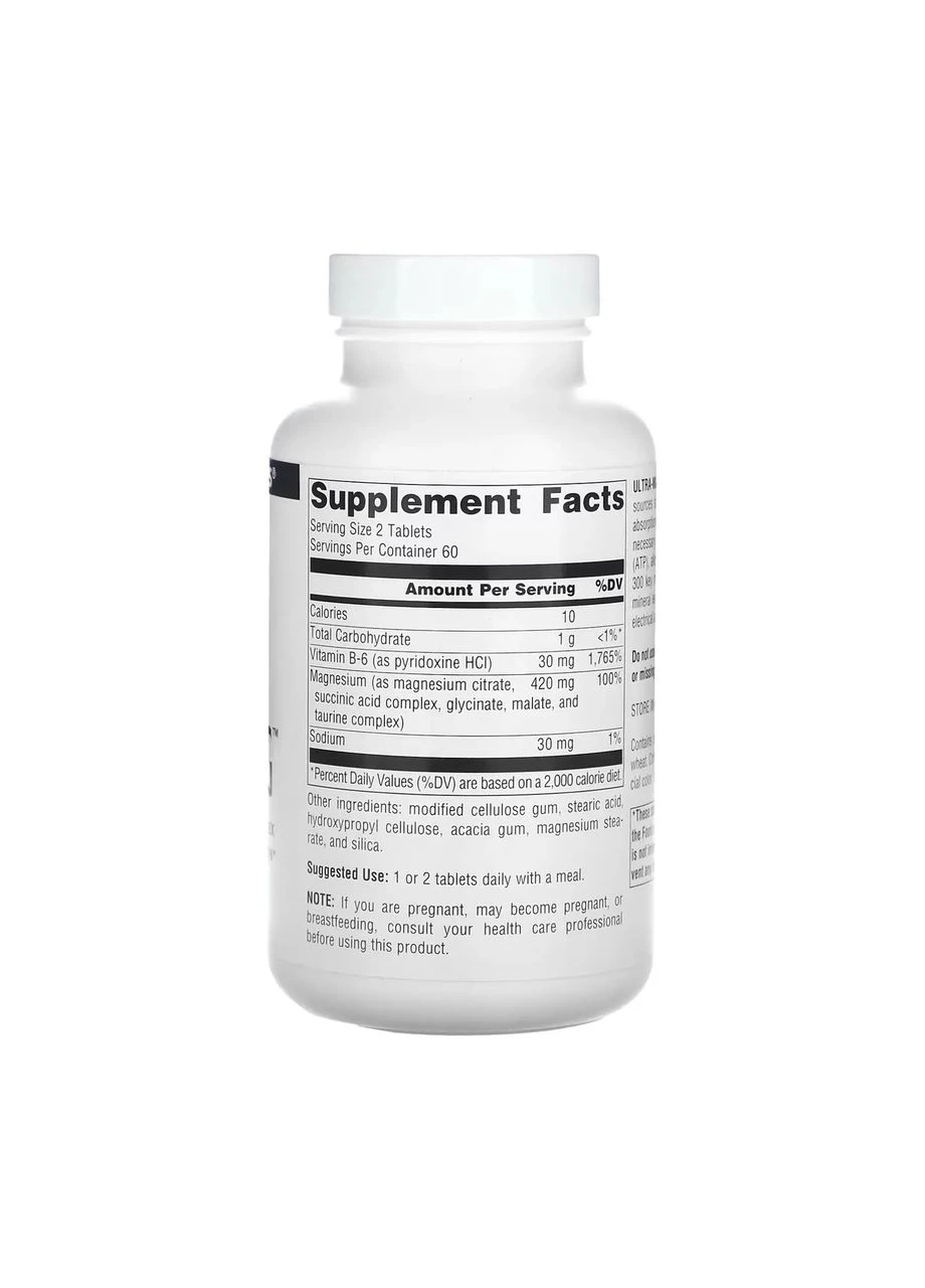 Ультрамагній для заспокоєння Ultra-Mag 60 таб Source Naturals (357340062)