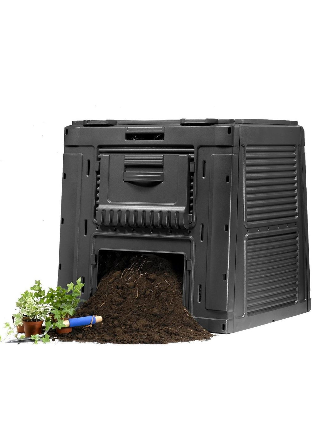 Компостер садовый пластиковый E-Composter 470 л с основанием (дном) (17186362) Черный Keter (334004760)