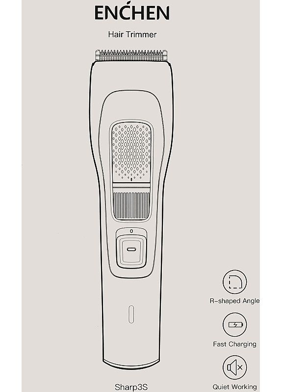 Машинка для підстригання волосся Enchen Sharp 3S Black Машинка для стрижки волос (2-952920) Xiaomi (369795508)