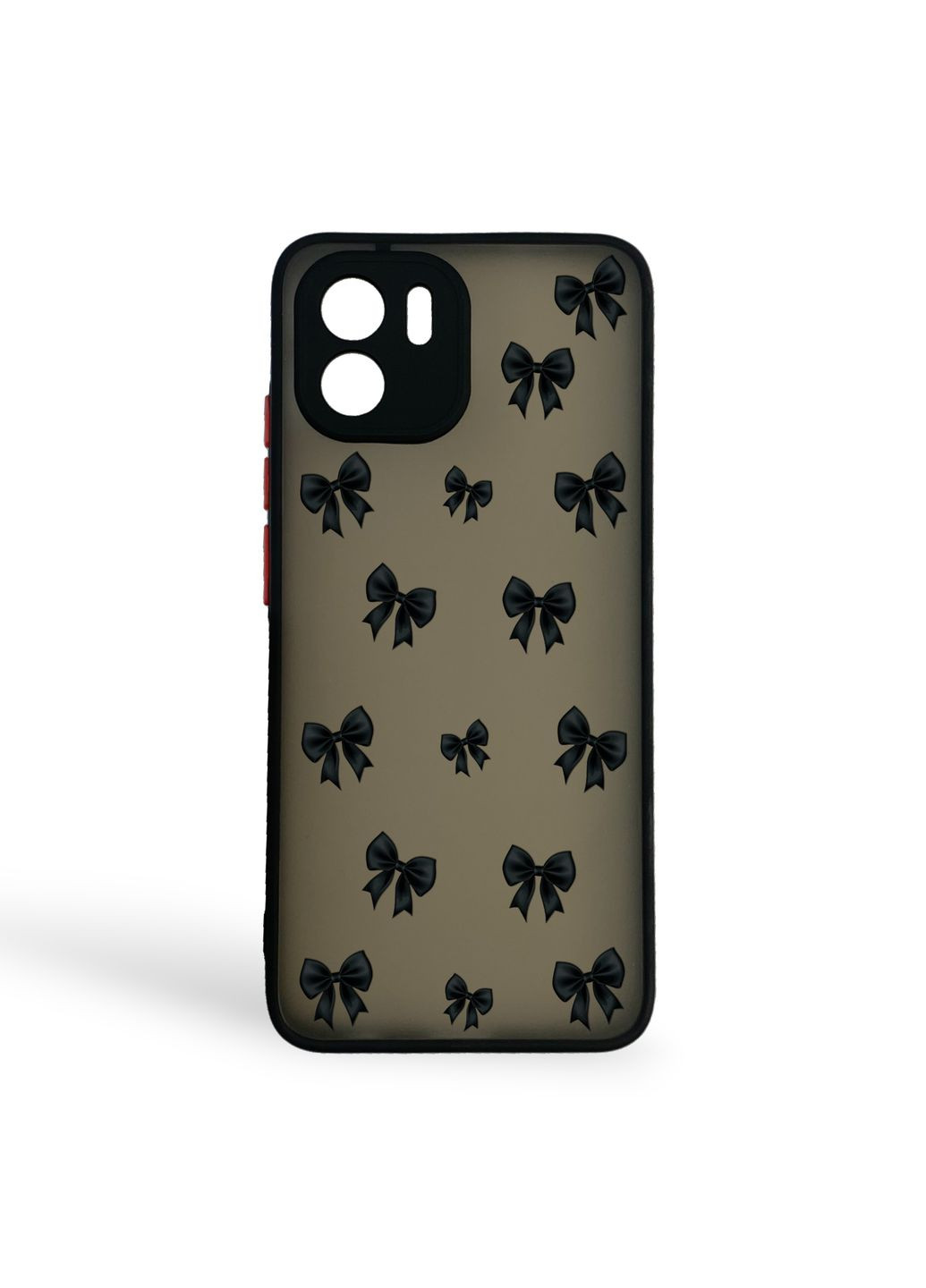 Чехол для телефона Redmi A2 с 3D принтом бантиков с высокими бортами на сяоми редми а2 черный Xiaomi (366389726)