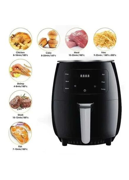 Фритюрница электрическая безмасляная. Аэро-фритюрница на 6 л Zepline ZP-085 3000W LED дисплей Grant (364874378)