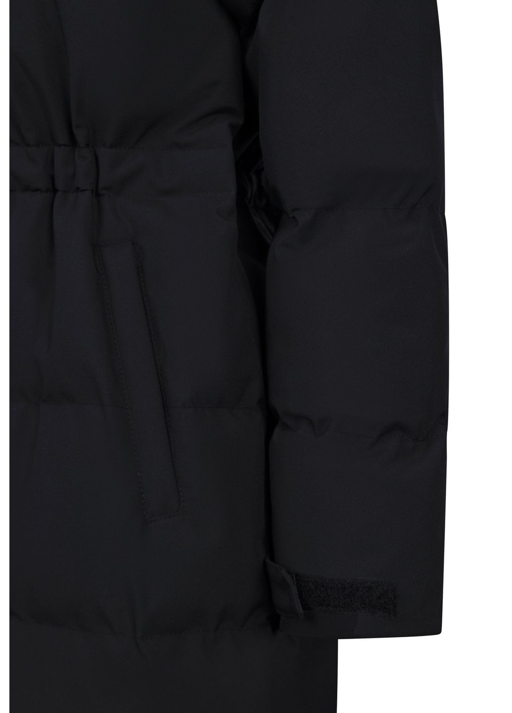 Чорна демісезонна куртка довга жіноча Trespass