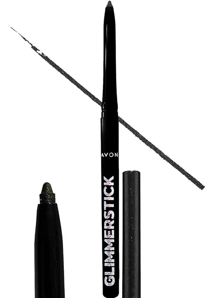 Карандаш для макияжа глаз Glimmerstick оттенок blacked black Черный черный Avon (363132638)