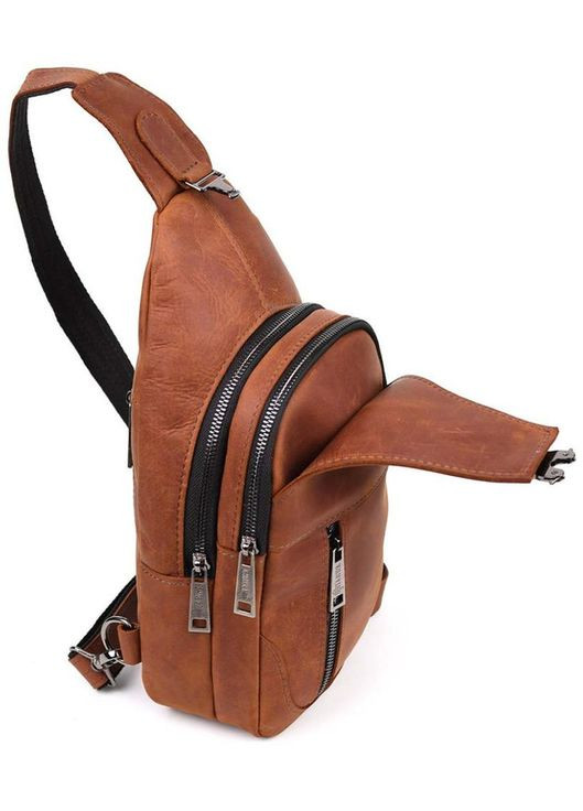 Сумка мужская через плечо сумочка слинг в дорогу планшет спортивный для документов барсетка для телефона Коричневый 34392 TARWA (332164471)