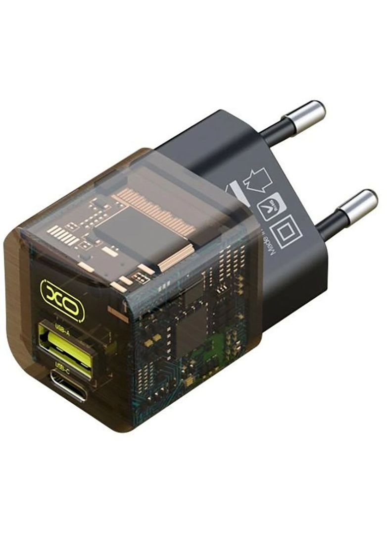 Сетевое зарядное устройство CE05 1USB+1TypeC PD30W+QC3.0 18W Black XO (301469926)