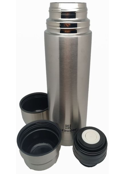 Термос 750 мл 2 чашки + чохол нержавіюча сталь арт. 81-750 Krauzer (361852507)