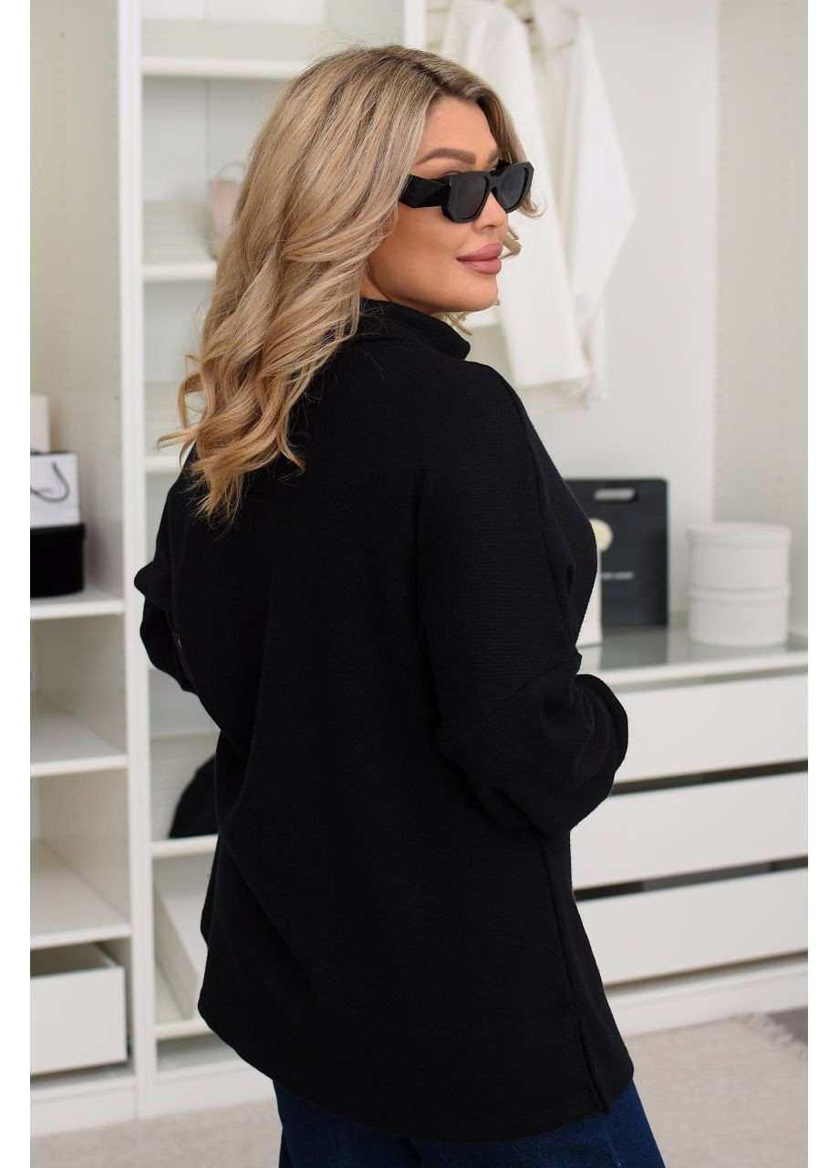 Черный женский свитер свободного кроя Osoblyva