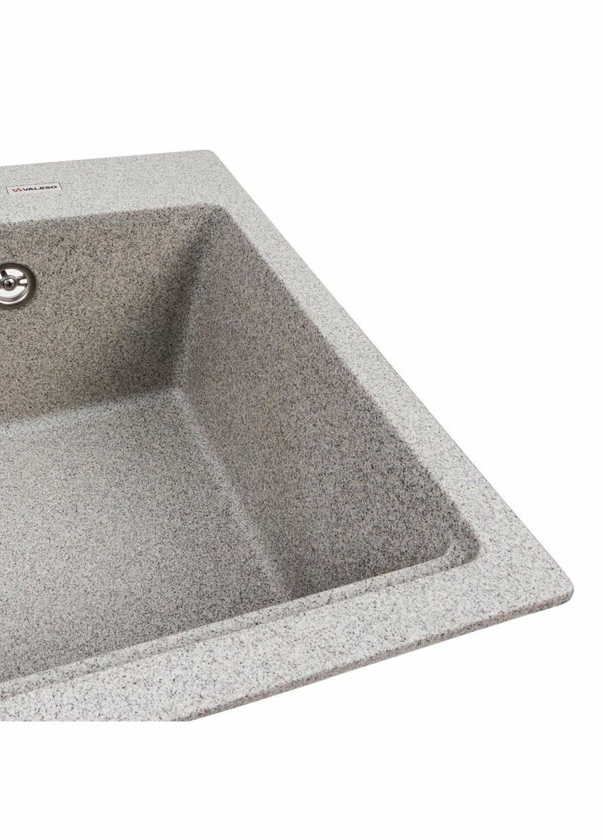 Гранітна мийка для кухні NIKA 7545 матова Сіра Valeso (342071883)