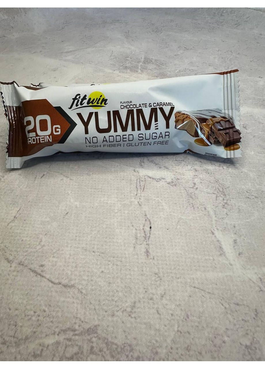 Батончик Yummy FitWin “Шоколад і карамель” без цукру, 55 г No Brand (365820438)