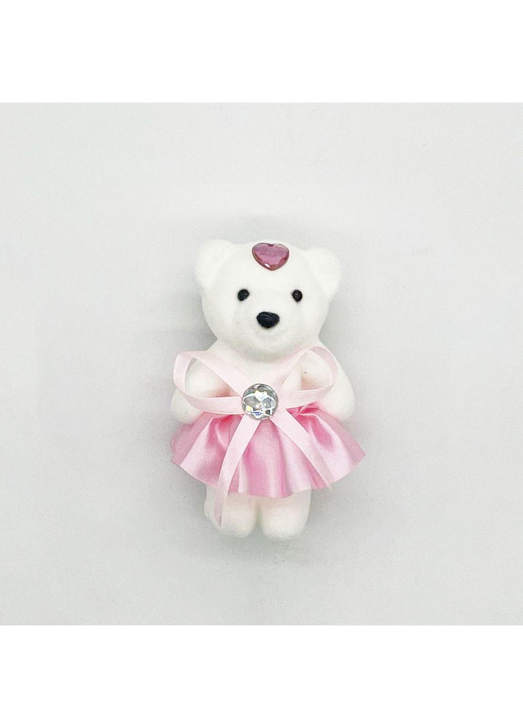 М’який ведмедик декор для букетів і подарунків 12 см рожевий No Brand (370269741)