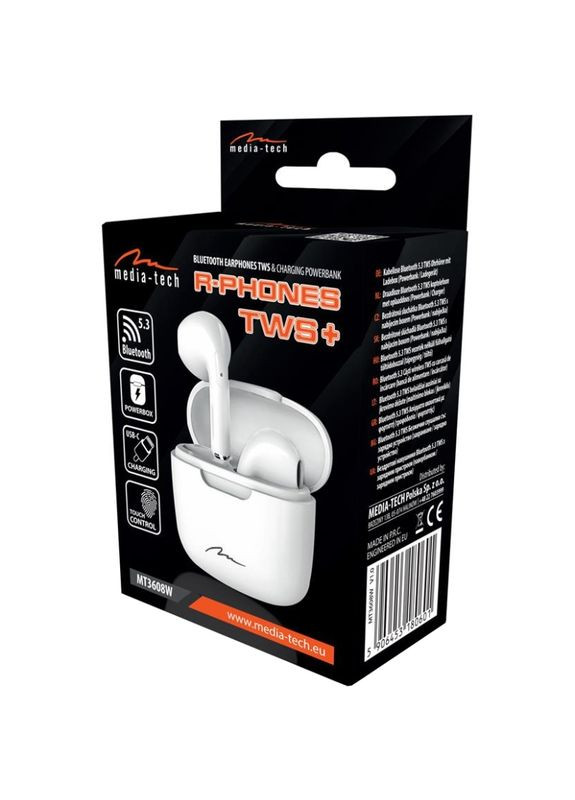 Навушники з мікрофоном R-PHONES TWS+ White Media-Tech (315799236)