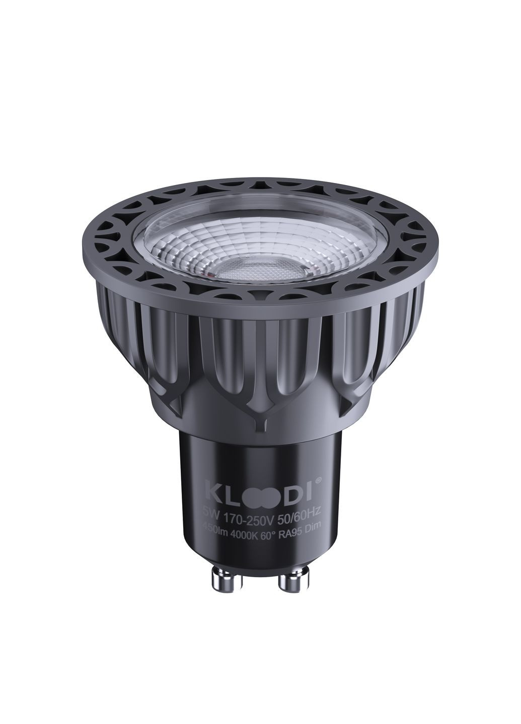 Лампа LED KDGU10-QL 5WCOB 4K 60D BK DIM 450Lm Kloodi (370386641)