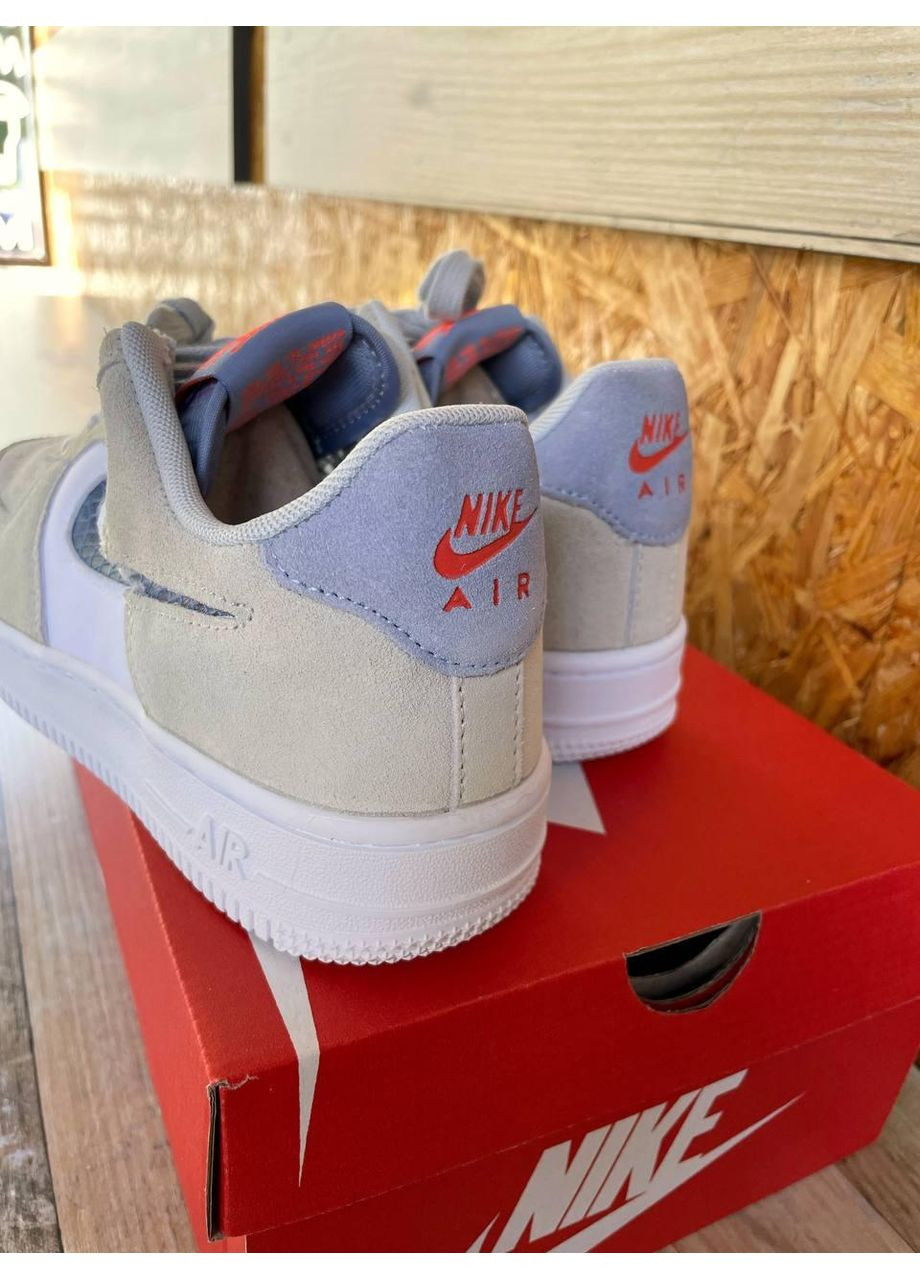 Белые демисезонные кроссовки мужские nike air force 1 low yellow white найк аир форс 1 премиум No Brand