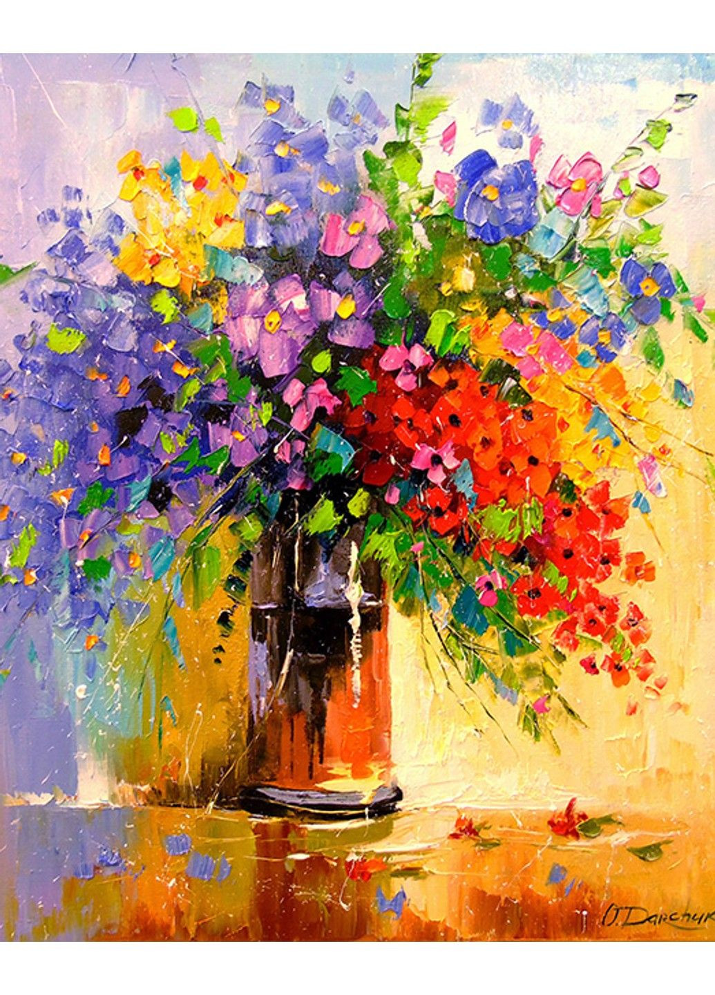 Алмазная мозаика вышивка Букет полевых цветов Дарчук Ольга на подрамнике полная выкладка 5d 40х50 см No Brand (332207830)