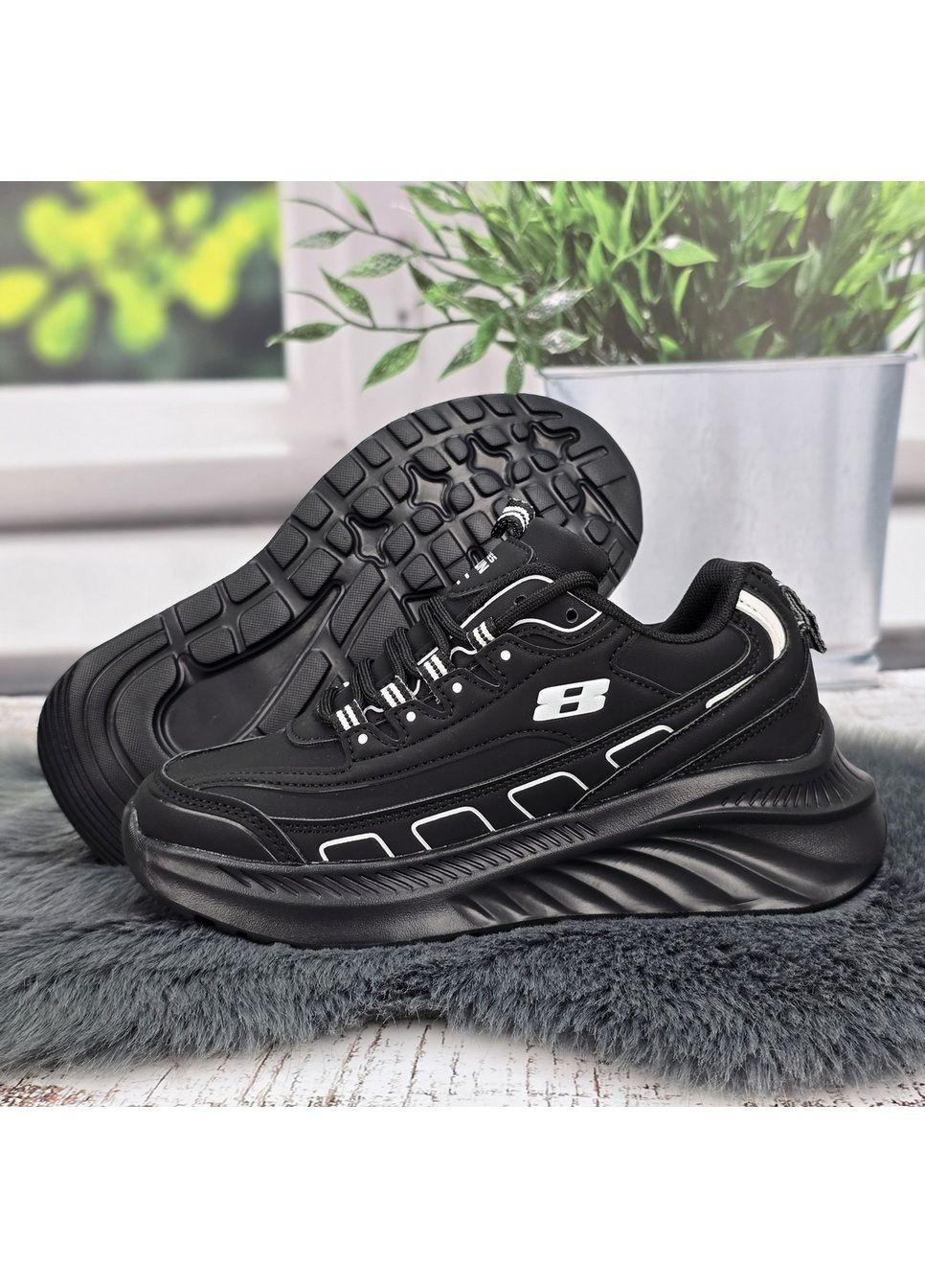 Черные демисезонные кроссовки подростковые FDEK