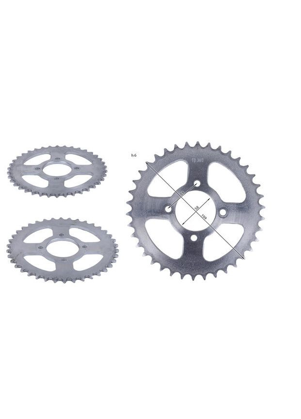 Звезда задняя 38Т VP-V250L Dragon/ZS 250GY-8/SPARK SP250D-7 Tata (363132295)