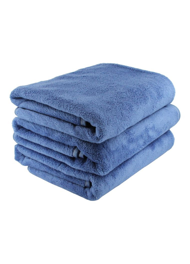 Рушник для лиця 50*90 см з мікрофібри однотонний синій Neven синій