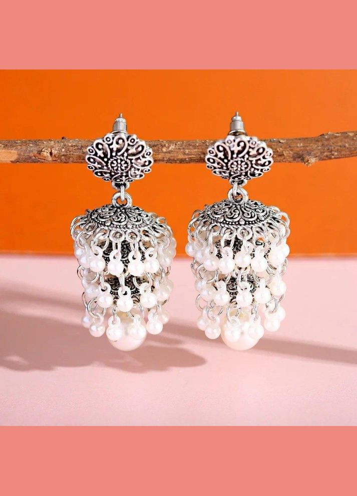 Великі індійські сережки джумки дзвоники, важкі,4671 Fashion Jewelry (336949520)
