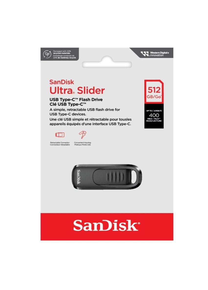 Flash USB 3.2 Gen1 Slider Type-C 512Gb (400 Mb/s) SanDisk ULTRA (320827015)