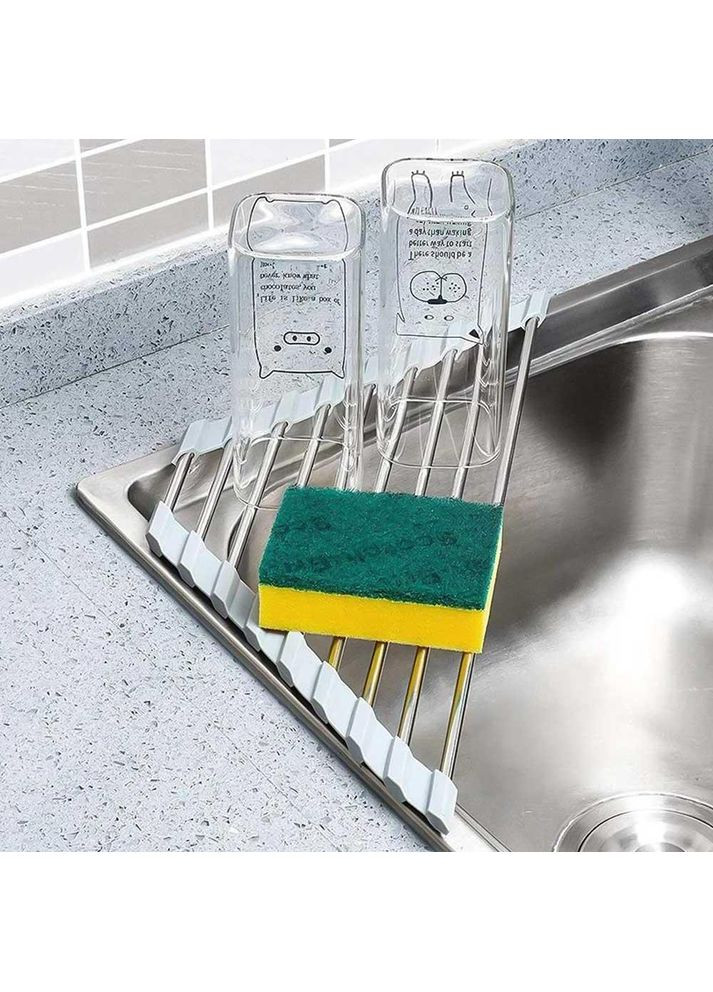 Треугольная сливная стойка сушилка для кухонной мойки серая (NR0295_1) No Brand (371772644)