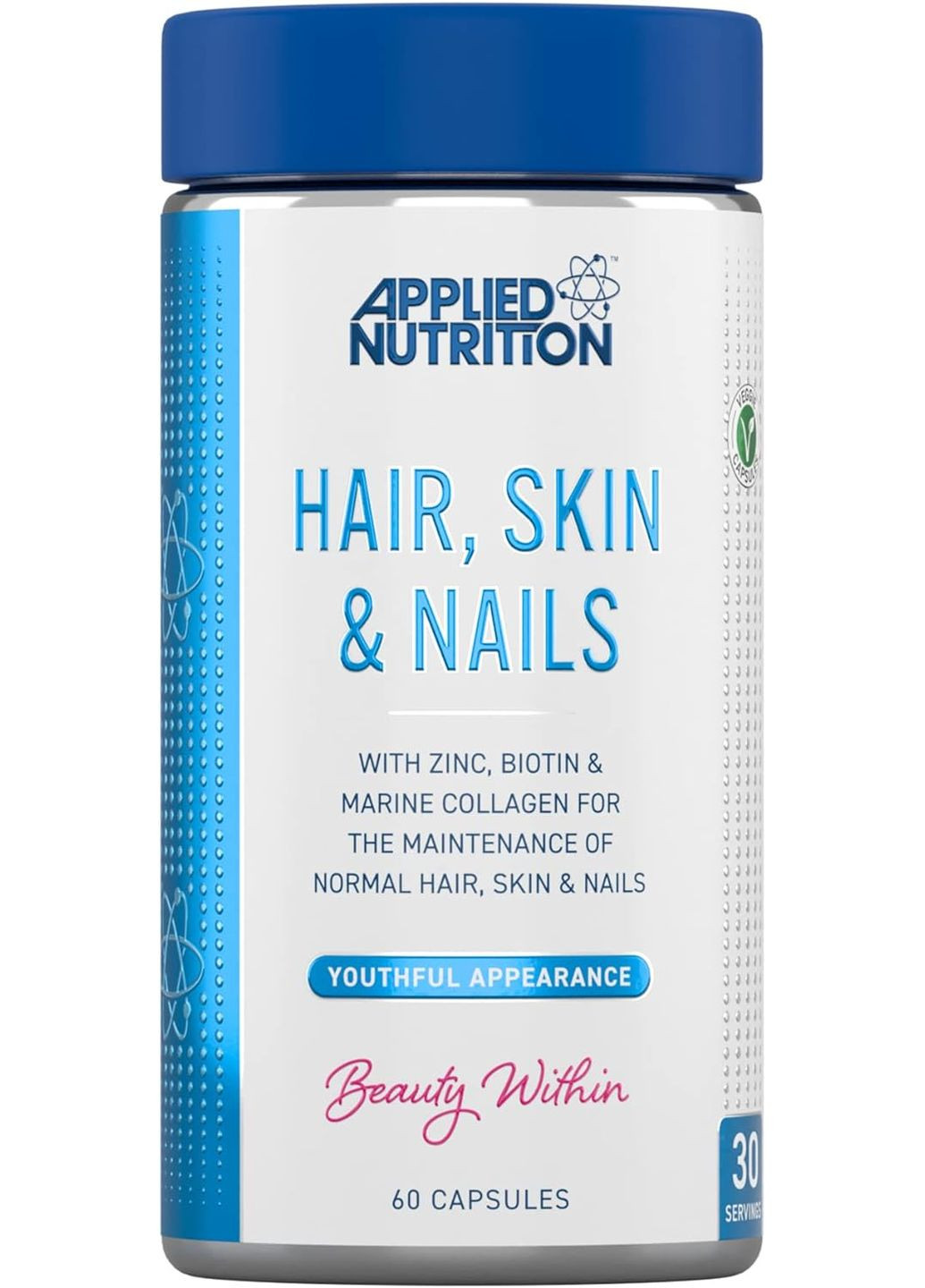Комплекс для волос, кожи и ногтей HAIR, SKIN & NAILS 60 CAPS Applied Nutrition (298285388)