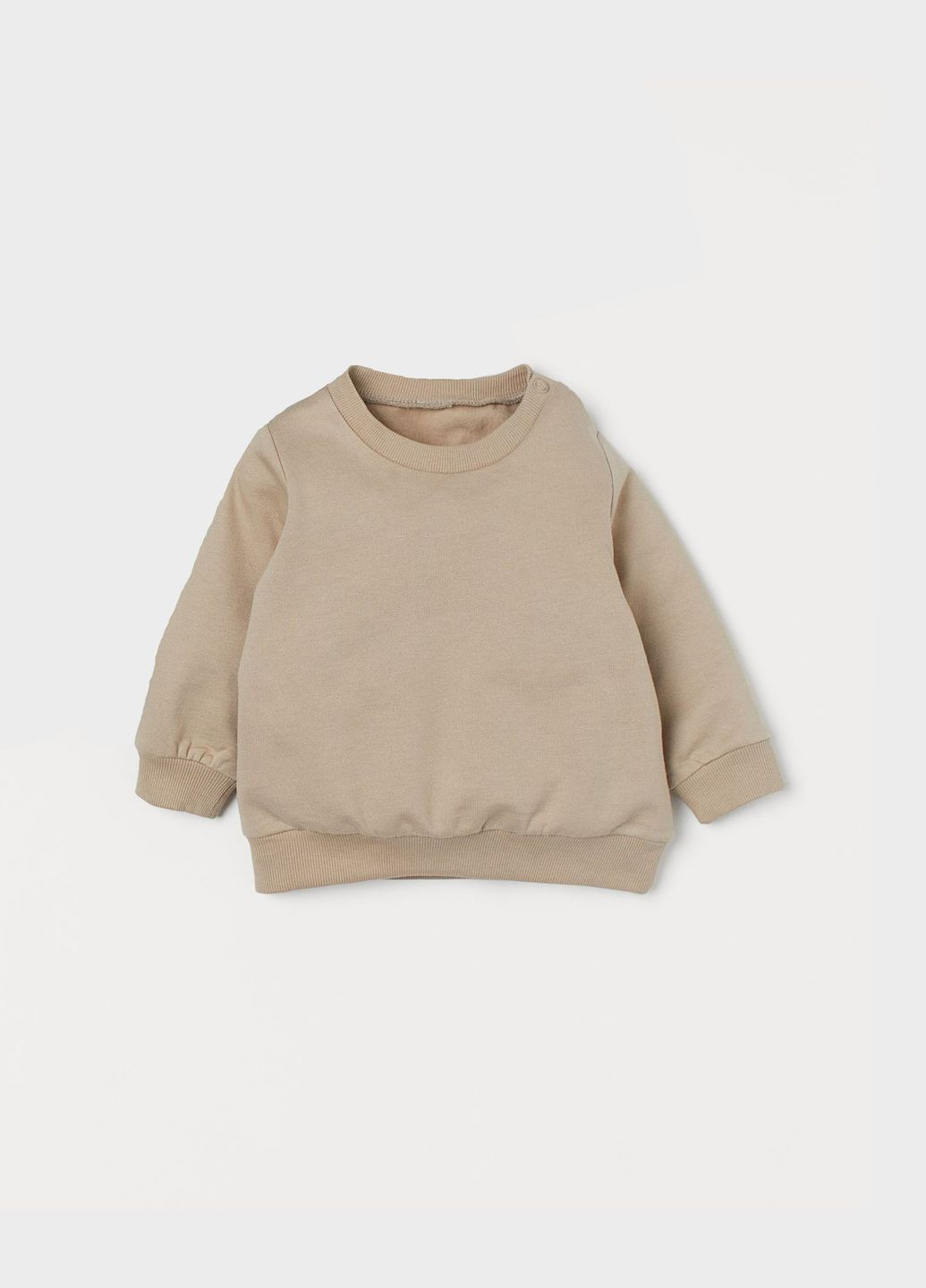 Светло-коричневый свитшот H&M однотонный (315006378)